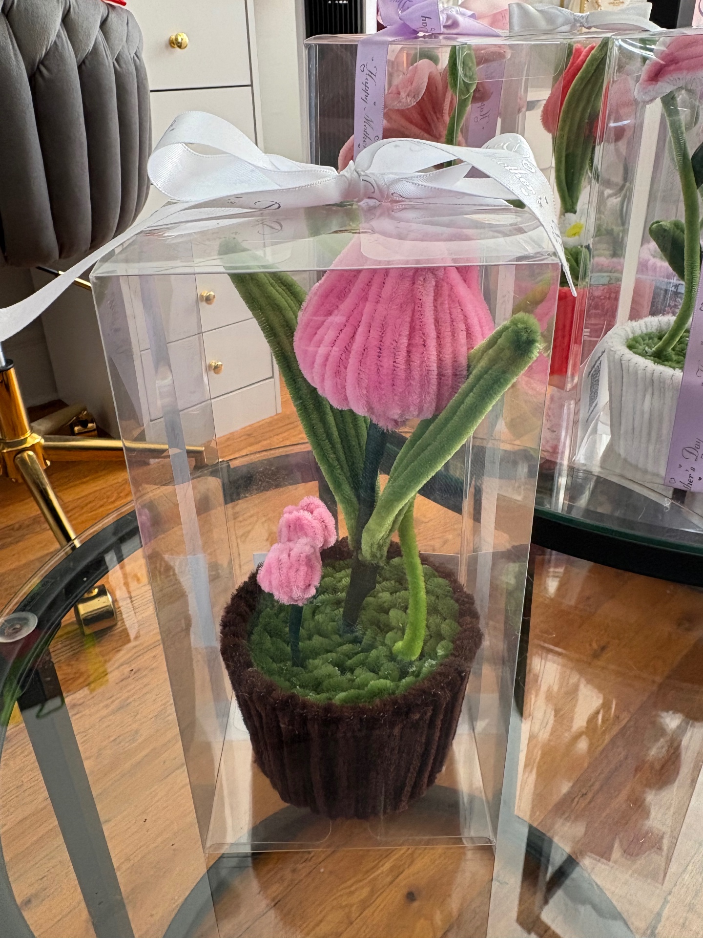 Handmade pipe cleaner flower arrangement